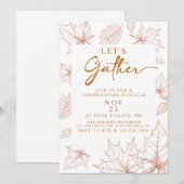 Thanksgiving, Laten we Gather, Thanksgiving diner Kaart (Voorkant / Achterkant)