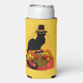 Thanksgiving Le Chat Noir met Turkije (Seltzer Achterkant)