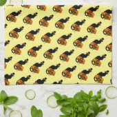 Thanksgiving le chat noir met turkije theedoek (Gevouwen)