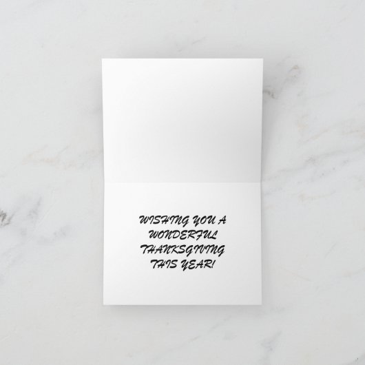 Thanksgiving Leaf Kaart (Binnen)