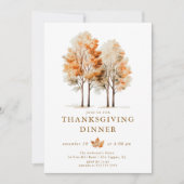 Thanksgiving Leafy Gathering Invitation Kaart (Voorkant)