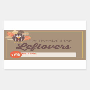 Thanksgiving Leftover Label Rechthoekschakelaars