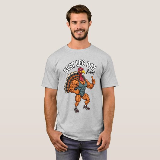 Thanksgiving Leg Day Basic T-Shirt (Devant entier)