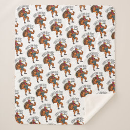 Thanksgiving Leg Day Sherpa Blanket Sherpa Deken