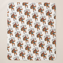 Thanksgiving Leg Day Sherpa Dekbed Deken