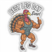 Thanksgiving Leg Day Sticker (Voorkant)