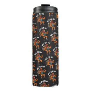 Thanksgiving Leg Day Thermische Tumbler Thermosbeker