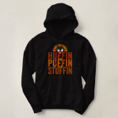 Thanksgiving leidt Turkije trot - Huffin en Puffin Hoodie (Design voorkant)
