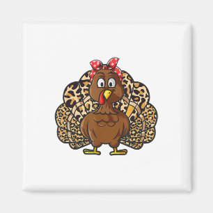 Thanksgiving Leopard Turkije Thanksgiving najaar F Magneet