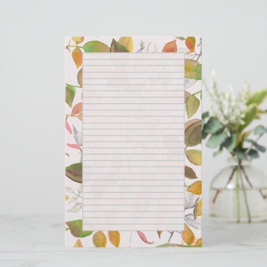 Thanksgiving letters Herfstbladeren herfstkleuren Briefpapier (Staand voorkant)