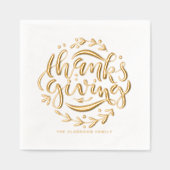 Thanksgiving Lettre-couronne à la main (Recto)