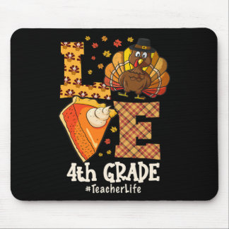 Thanksgiving Liefde 4e klas leraar kalkoen herfst Muismat