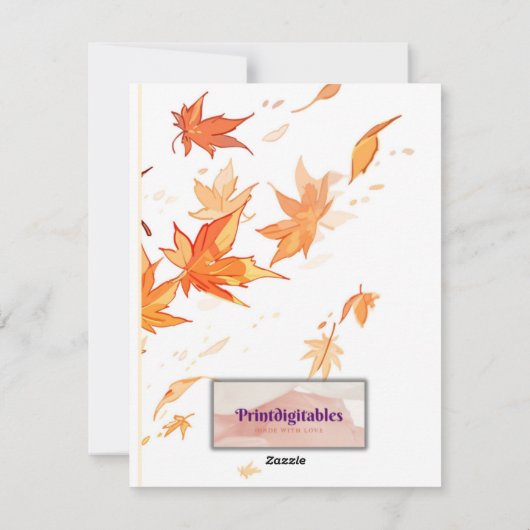 Thanksgiving liefde voor mijn mooie vrouw feestdagenkaart (Achterkant)