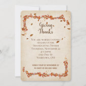 Thanksgiving lijst nagebladerte kaart (Voorkant)