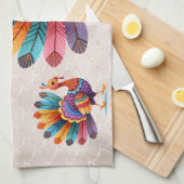 Thanksgiving Lumineuses Plumes Turquie Serviette d (Quart Plié)