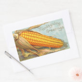 Thanksgiving maïssticker rechthoekige sticker (Envelop)