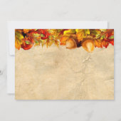 Thanksgiving Mal Dinner Turkey Pie Pumpkin Kaart (Achterkant)