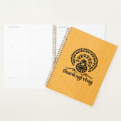 Thanksgiving Mandala Turkey Boho Folk Art (Devant avec enveloppe)