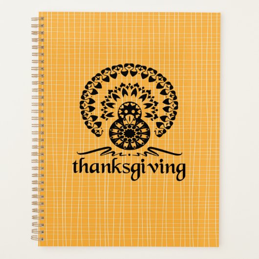 Thanksgiving Mandala Turkey Boho Folk Art (Devant)