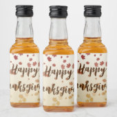 Thanksgiving Maple Leaves Likeurfles Etiket (Flessen)