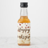 Thanksgiving Maple Leaves Likeurfles Etiket (Voorkant)