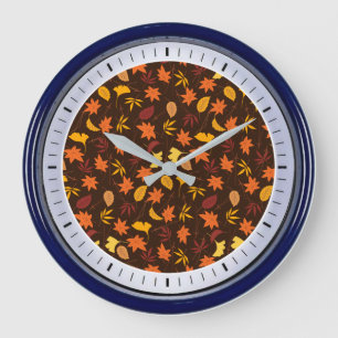 Thanksgiving Maple Leaves Pattern Grote Klok