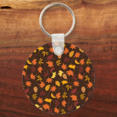 Thanksgiving Maple Leaves Pattern Sleutelhanger (Achterkant)