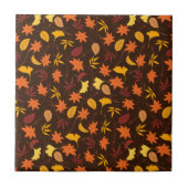 Thanksgiving Maple Leaves Pattern Tegeltje (Voorkant)