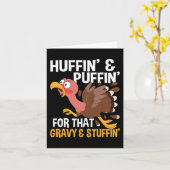 Thanksgiving Marathon Running Turkije Herfst Herfs Kaart (Gele Bloem)