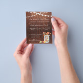 Thanksgiving Mason Jar Lights Wood Rustic Invitati Flyer (Hand)