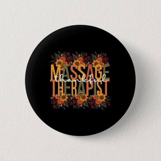 Thanksgiving Massage Th Ronde Button 5,7 Cm (Voorkant)