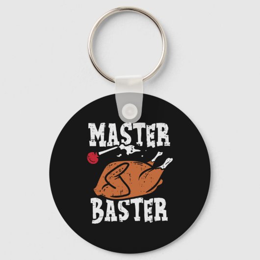 Thanksgiving Master Baster Fun Turkije Dag Herfst  Sleutelhanger (Voorkant)