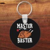 Thanksgiving Master Baster Fun Turkije Dag Herfst  Sleutelhanger (Voorkant)