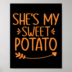 Thanksgiving Matchende Couples Outfit Zoete Aardap Poster