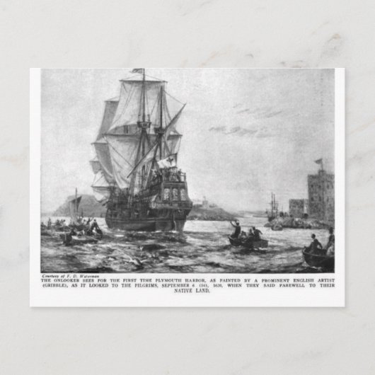 Thanksgiving Mayflower Ship ( Carte postale) (Devant)