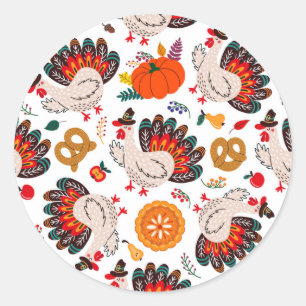 Thanksgiving Meme Thanksgiving is de maaltijd Ronde Sticker