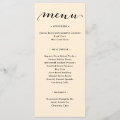 Thanksgiving Menu double face et Place Card Pray (Dos)