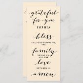 Thanksgiving Menu double face et Place Card Pray (Devant / Derrière)