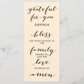 Thanksgiving Menu double face et Place Card Pray (Devant)