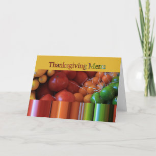 Thanksgiving Menu Kaart
