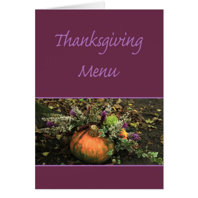 Thanksgiving Menu Kaart (Voorkant)