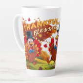 Thanksgiving met dankbaarheidscitaten latte mok (Linkerhoek)