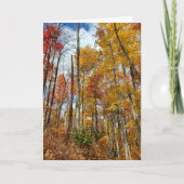 Thanksgiving met dankbare gebluste val zonder gren kaart (Voorkant)