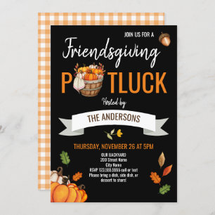 Thanksgiving met de uitnodiging van Friends Potluc