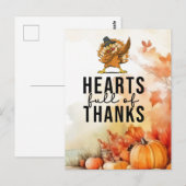 Thanksgiving met kalkoen briefkaart (Voorkant / Achterkant)