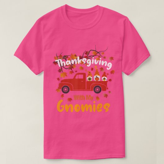Thanksgiving met mijn gnomen Funny Autumn Gnomen T T-shirt (Design voorkant)