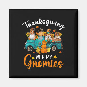 Thanksgiving met mijn gnomen Gnomes Friends Happy Magneet