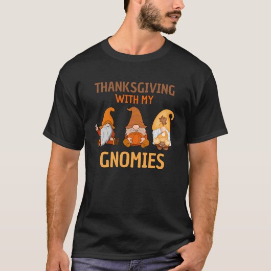 Thanksgiving met mijn gnomen t-shirt (Voorkant)