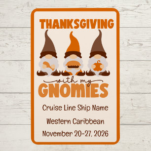 Thanksgiving met mijn Gnomies Cruise Door Magneet