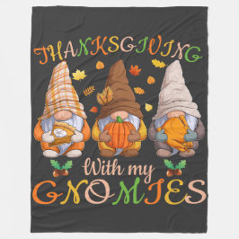 Thanksgiving met mijn Herfst najaar gnoom Fleece Deken